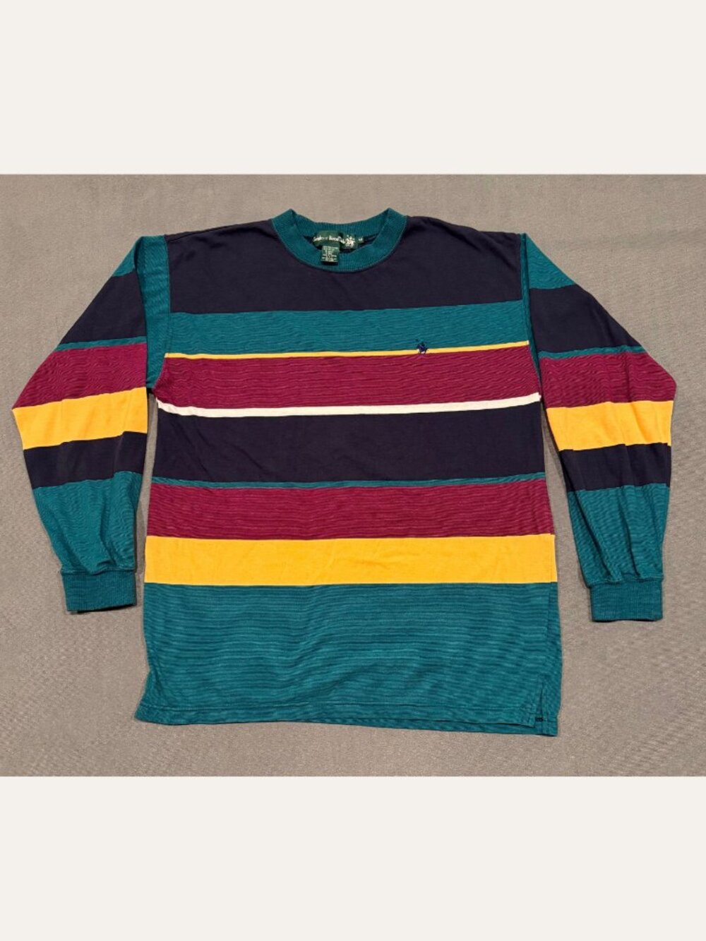 Vintage 90s Knights of Round Table Striped Long Sleeve Shirt Men’s M Preppy